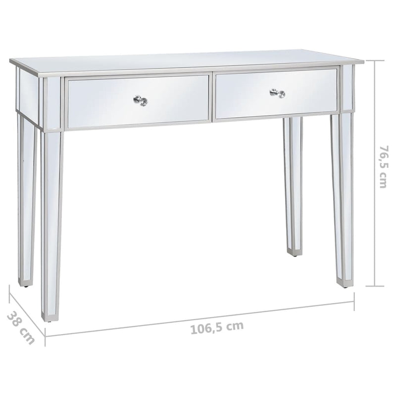 Wandtafel Gespiegeld 106,5X38X76,5 Cm Mdf En Glas