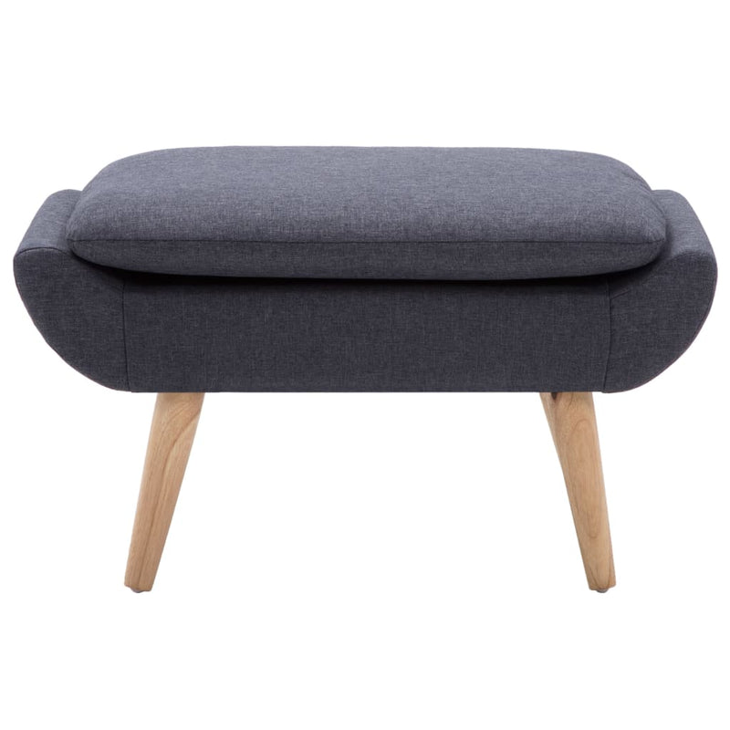 Voetenbank 73X43X42 Cm Stoffen Bekleding Donkergrijs