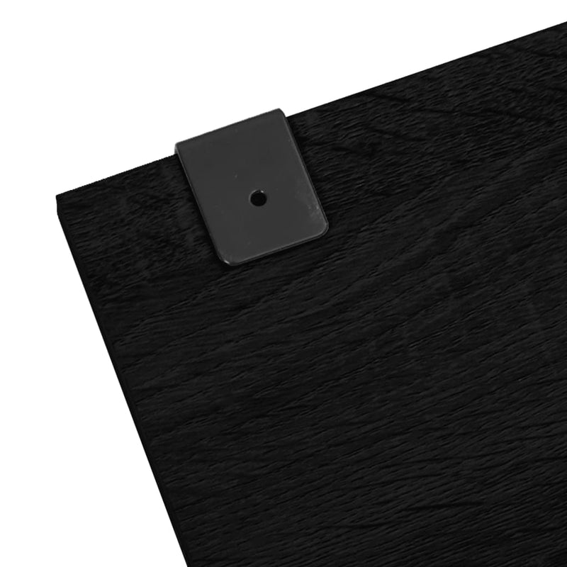 6-Delige Badkamermeubelset Bewerkt Hout Zwart