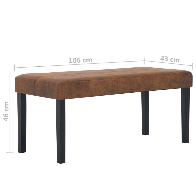 Bankje 106 Cm Kunstsuède