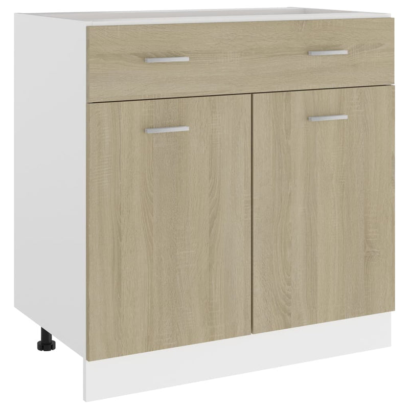 Onderkast Met Lade 80X46X81,5 Cm Bewerkt Hout