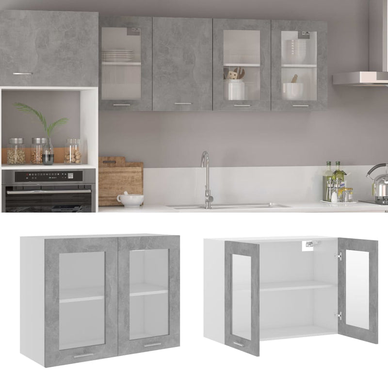 Hangkast 80X31X60 Cm Bewerkt Hout Kleurig