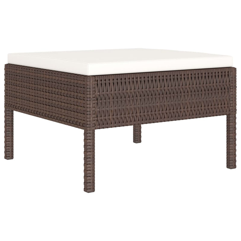 10-Delige Loungeset Met Kussens Poly Rattan