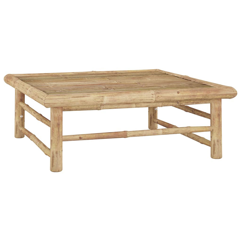 1 Loungeset Met Witte Kussens Bamboe