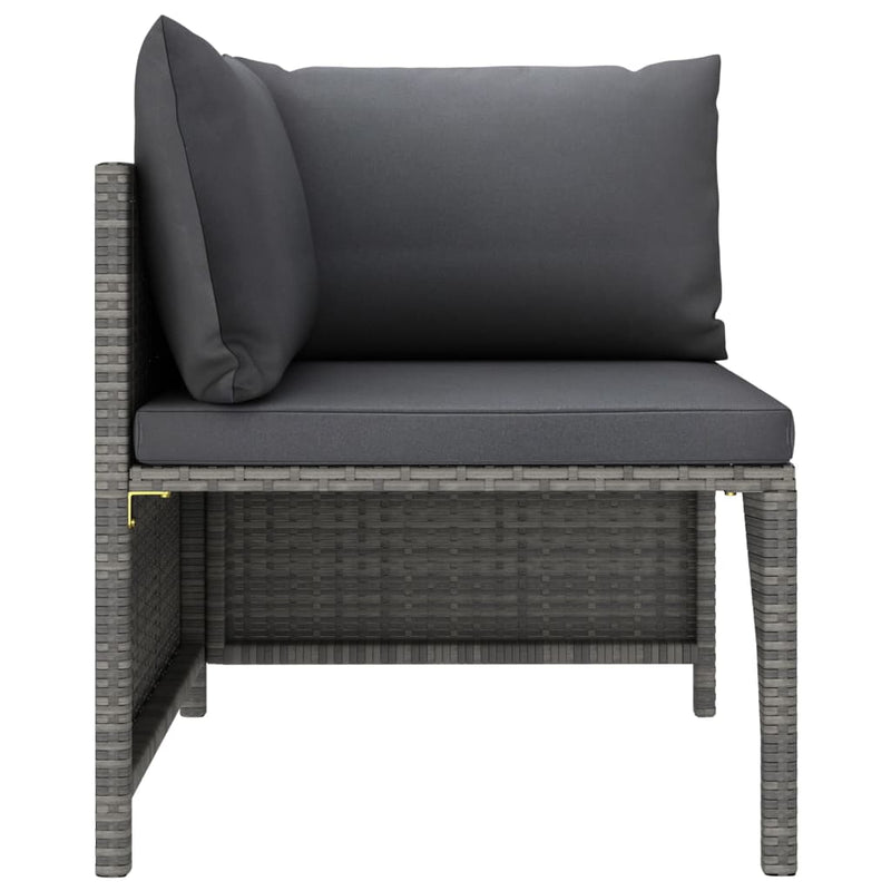 10-Delige Loungeset Met Kussens Poly Rattan