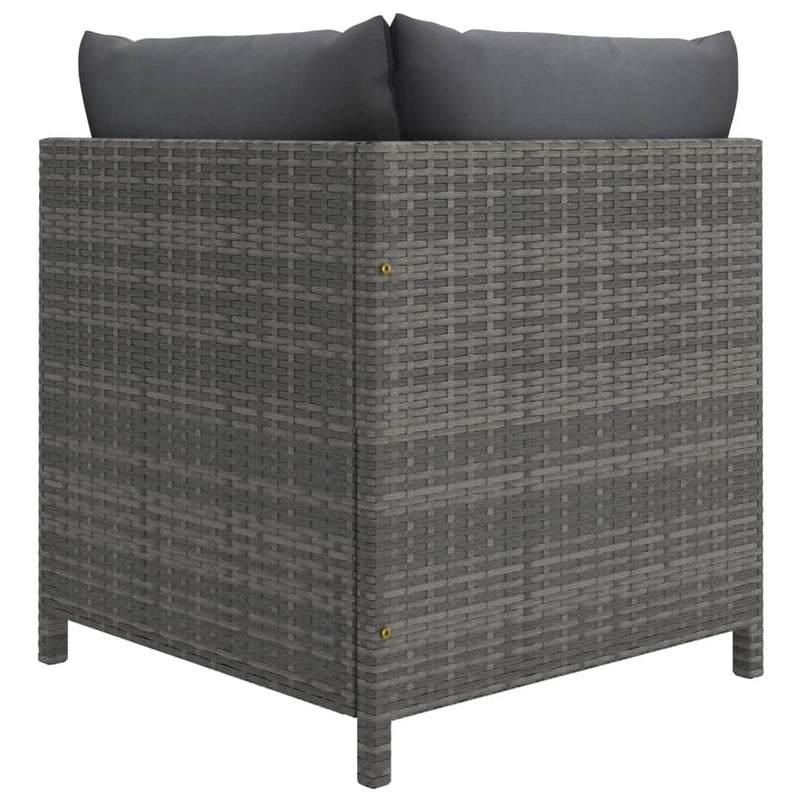 10-Delige Loungeset Met Kussens Poly Rattan