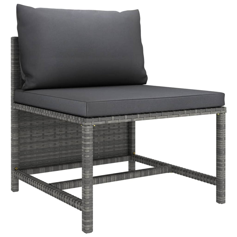 10-Delige Loungeset Met Kussens Poly Rattan