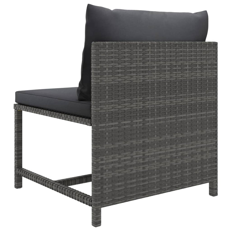 10-Delige Loungeset Met Kussens Poly Rattan