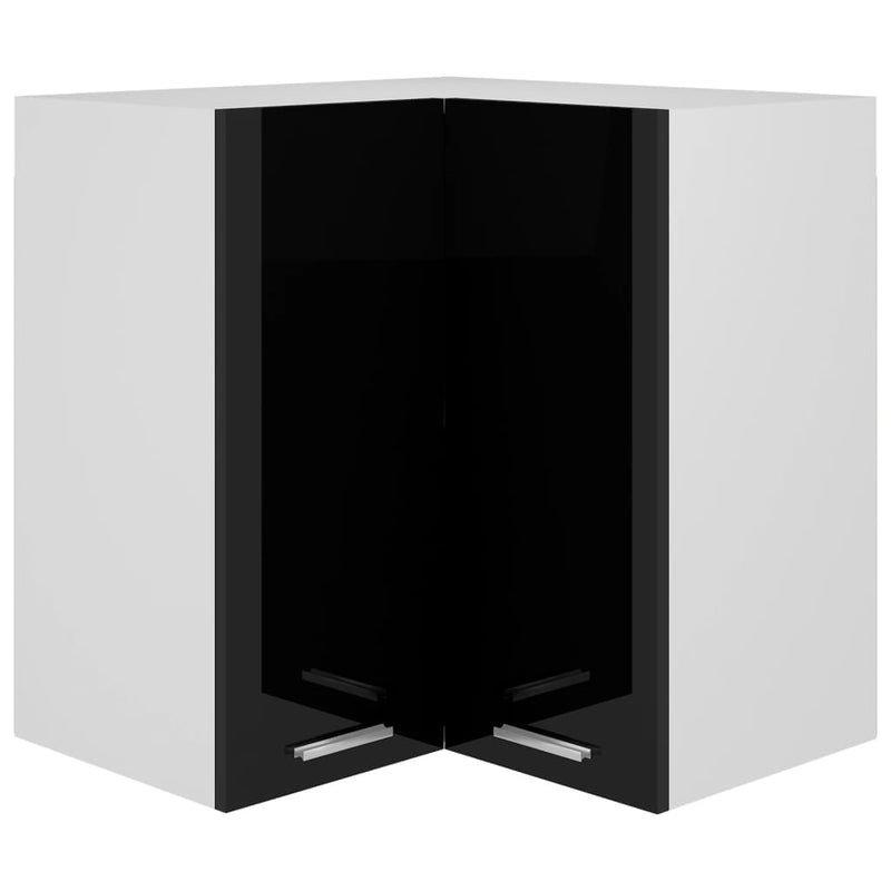 57X57X60 Cm Spaanplaat Hoogglans Zwart
