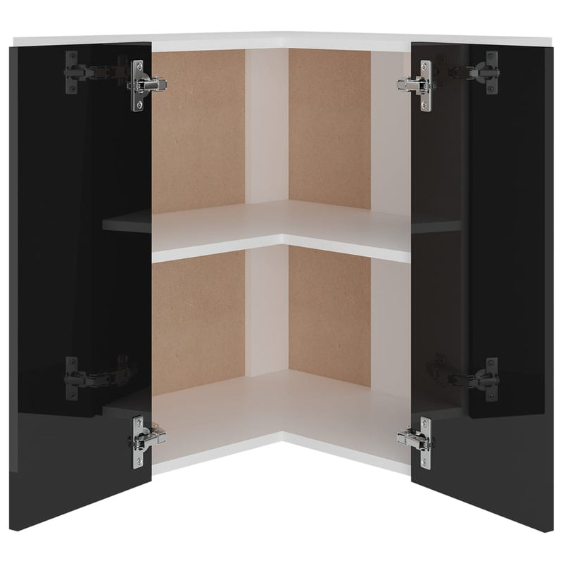 57X57X60 Cm Spaanplaat Hoogglans Zwart