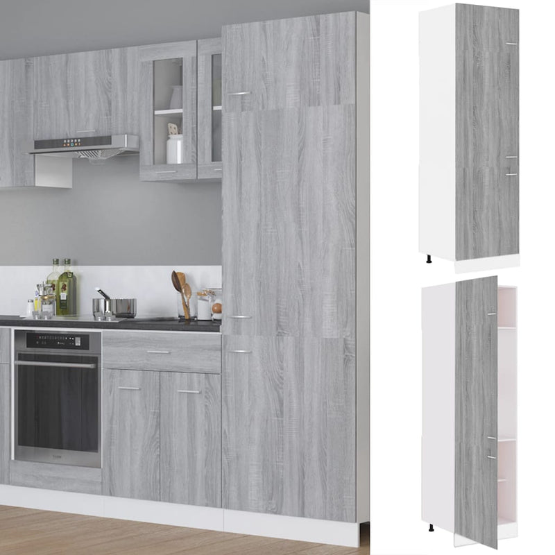 Koelkastkast 60X57X207 Cm Bewerkt Hout