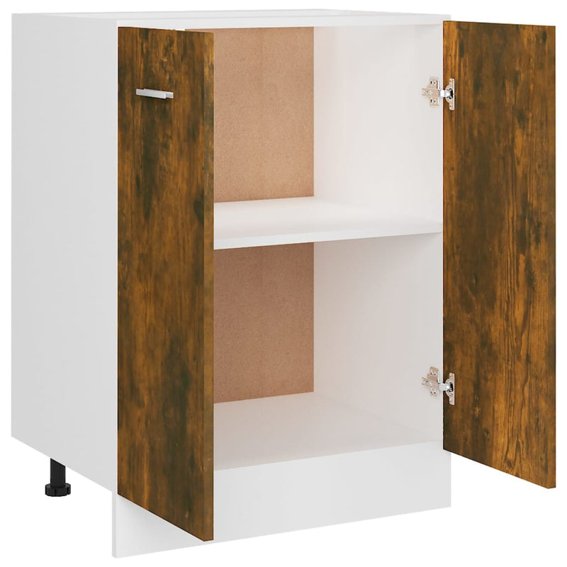 60X46X81,5 Cm Bewerkt Hout Kleurig Gerookt Eiken