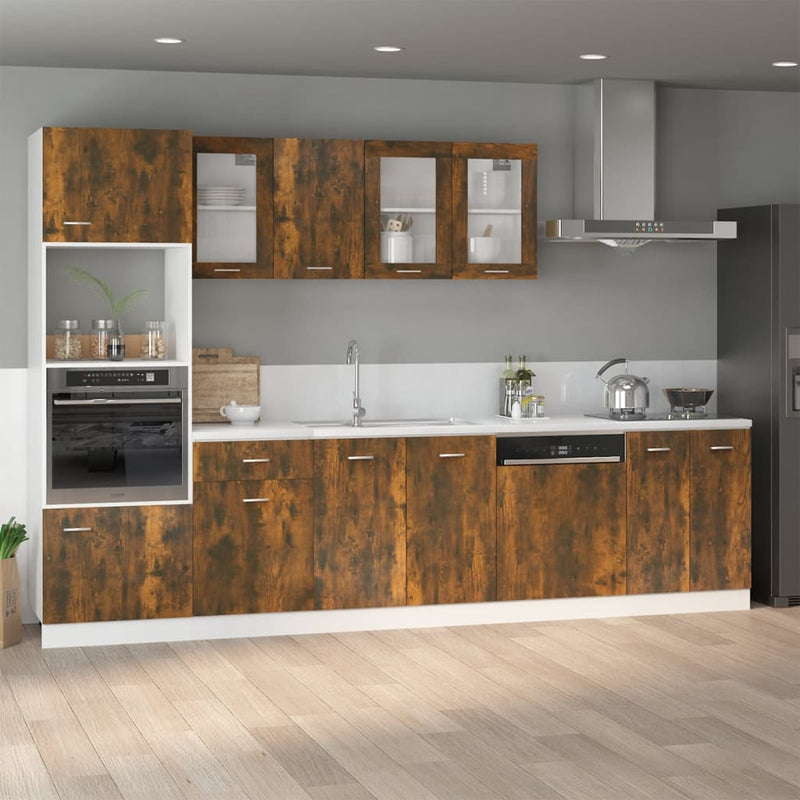 60X46X81,5 Cm Bewerkt Hout Kleurig Gerookt Eiken