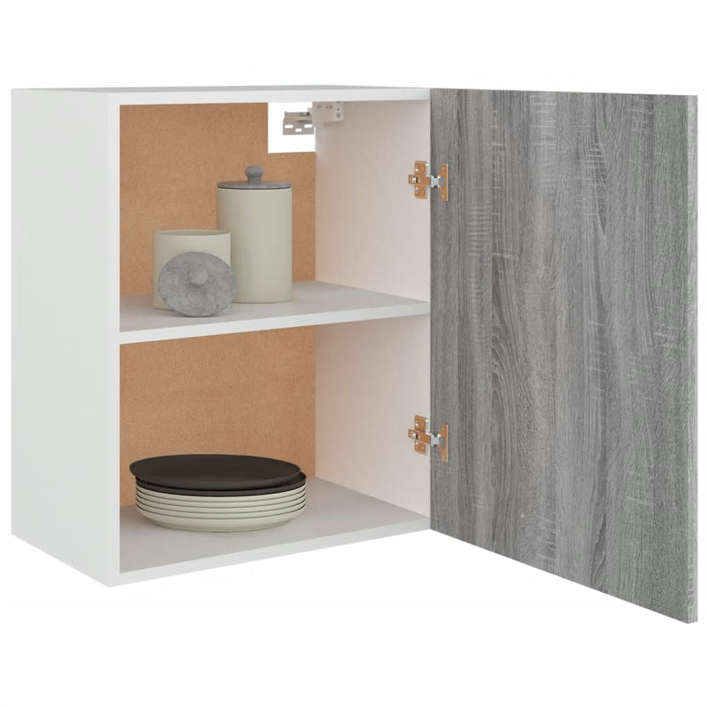 Hangkast 50X31X60 Cm Bewerkt Hout Eikenkleurig