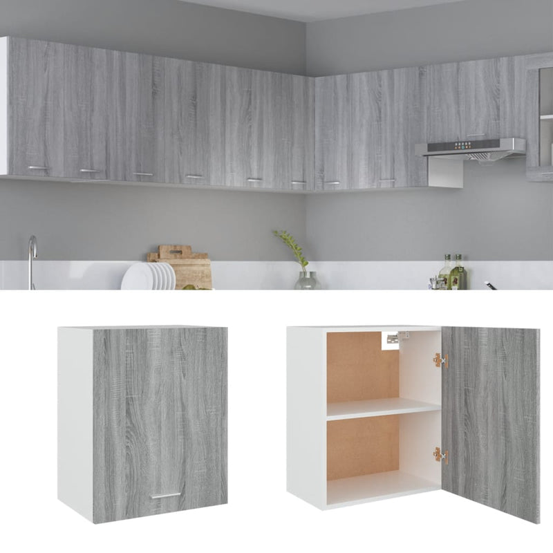 Hangkast 50X31X60 Cm Bewerkt Hout Eikenkleurig