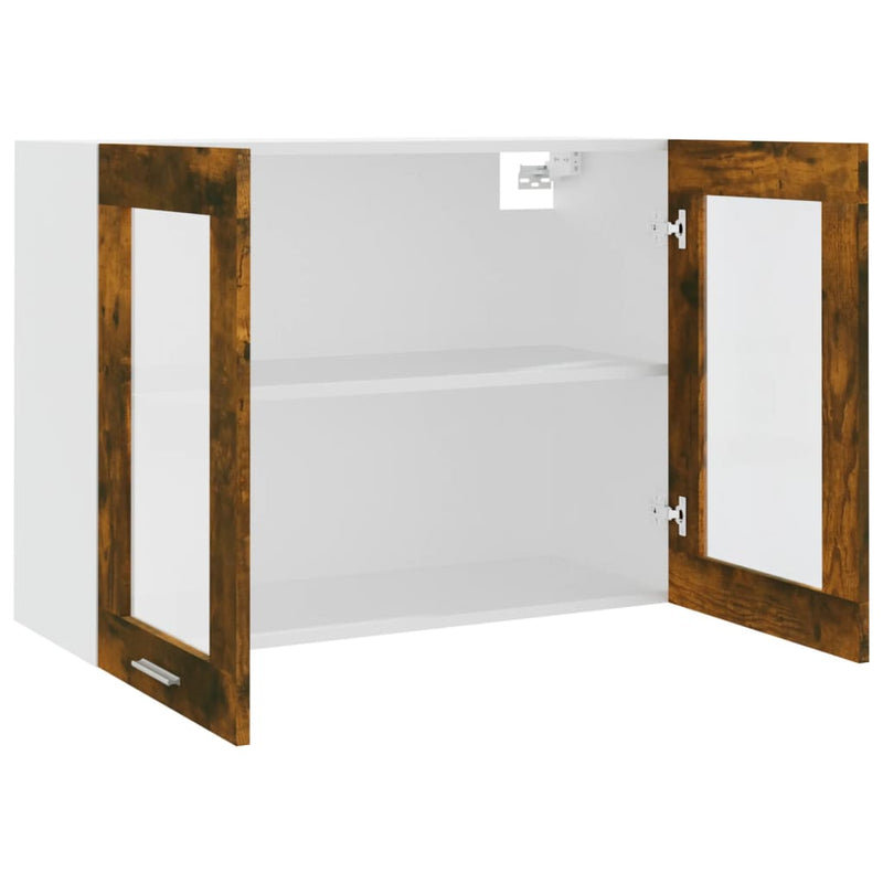 Hangkast 80X31X60 Cm Bewerkt Hout Kleurig