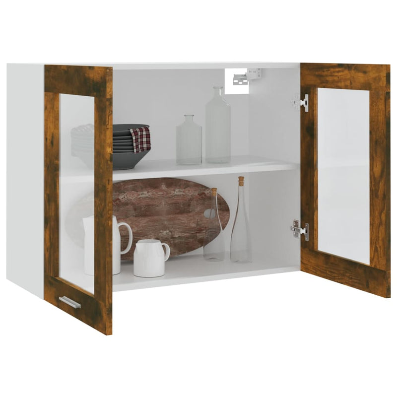 Hangkast 80X31X60 Cm Bewerkt Hout Kleurig