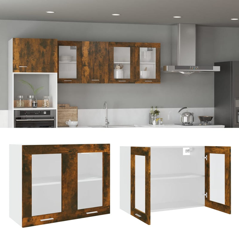 Hangkast 80X31X60 Cm Bewerkt Hout Kleurig