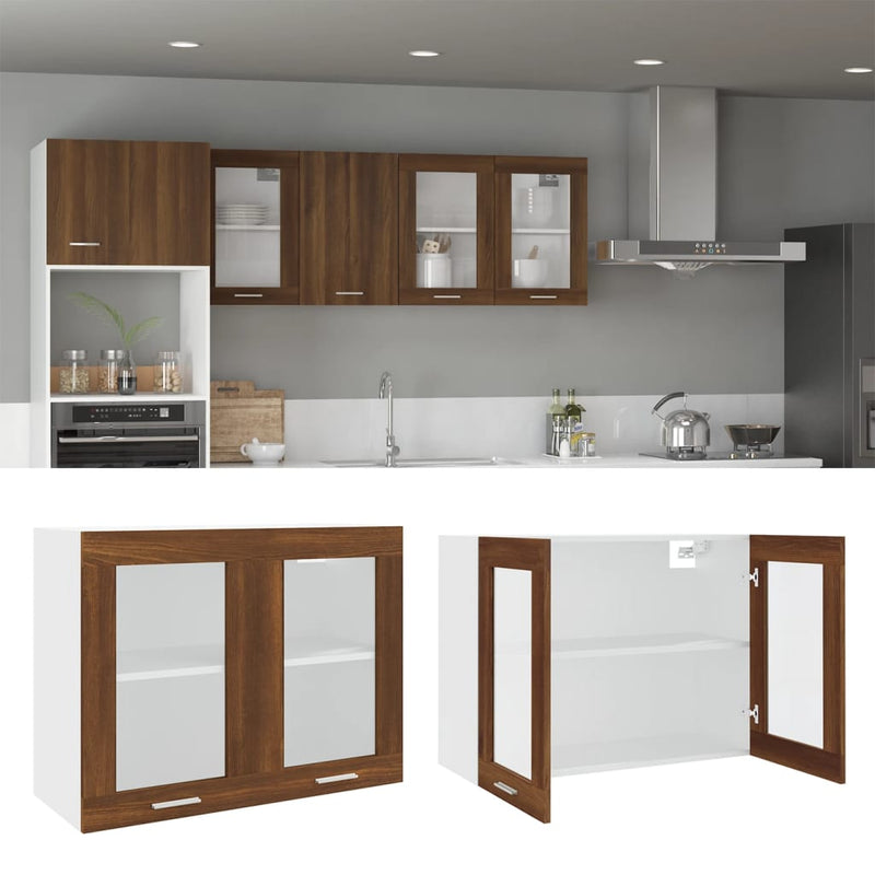Hangkast 80X31X60 Cm Bewerkt Hout Kleurig