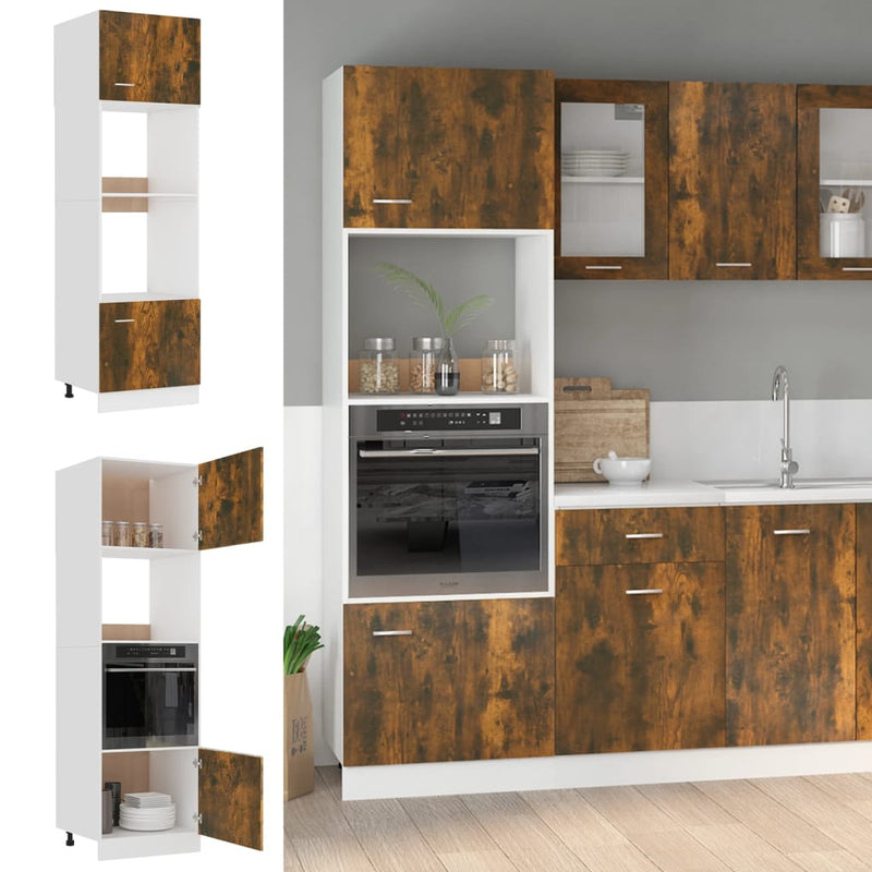60X46X81,5 Cm Bewerkt Hout Kleurig Gerookt Eiken