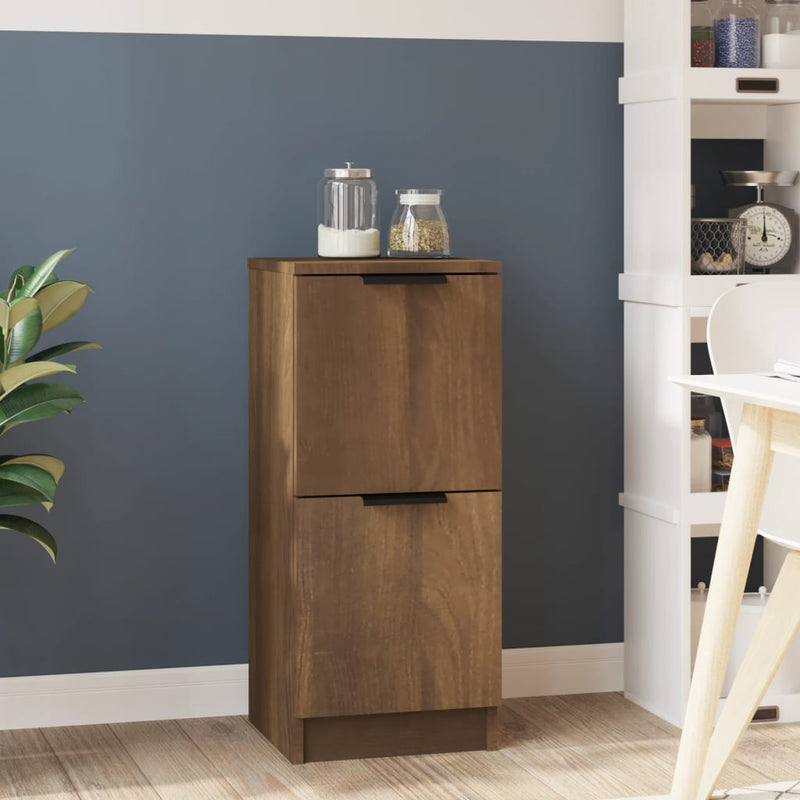 Dressoir 30X30X70 Cm Bewerkt Hout Kleurig