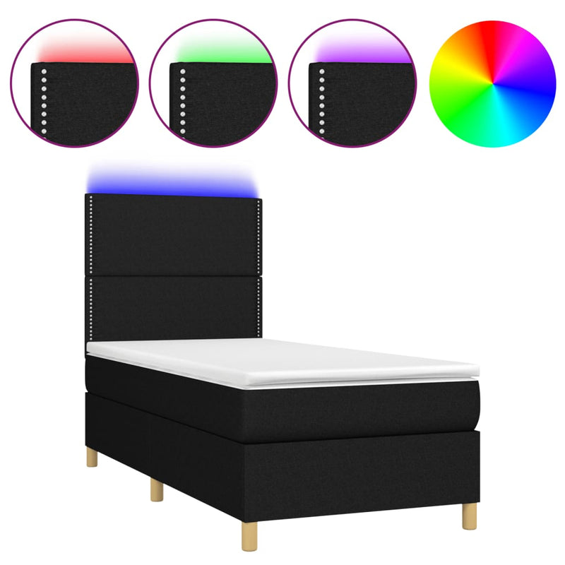Boxspring Met Matras En Led Stof