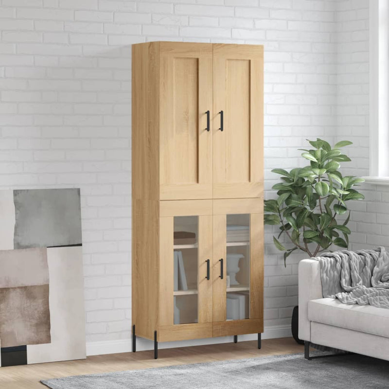 Hoge Kast 69,5X34X180 Cm Bewerkt Hout