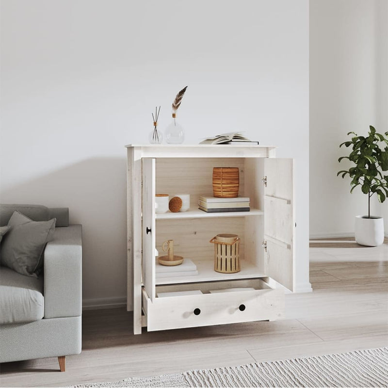 Hoge Kast 83X41,5X100 Cm Massief Grenenhout