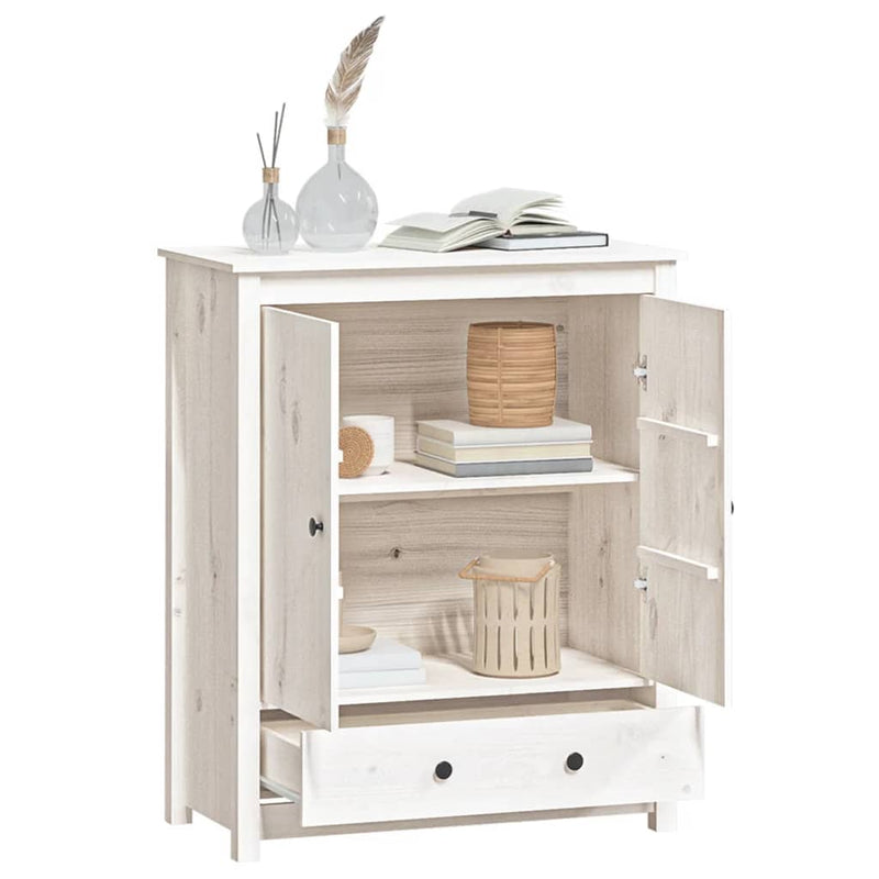 Hoge Kast 83X41,5X100 Cm Massief Grenenhout