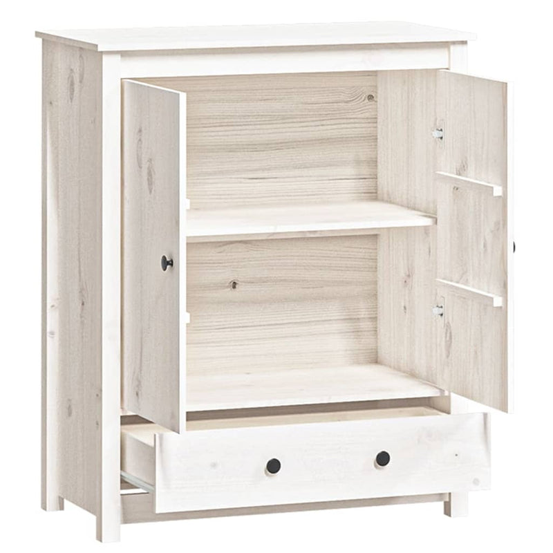 Hoge Kast 83X41,5X100 Cm Massief Grenenhout