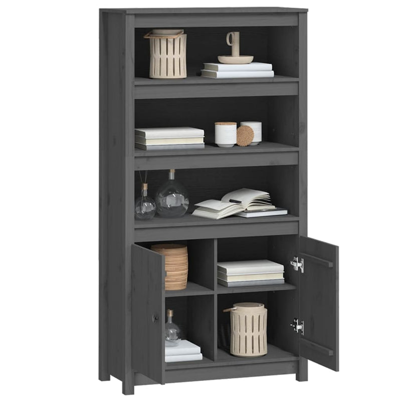Hoge Kast 80X35X154 Cm Massief Grenenhout