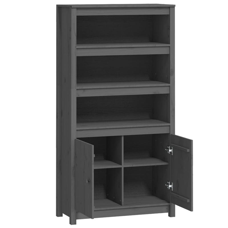 Hoge Kast 80X35X154 Cm Massief Grenenhout