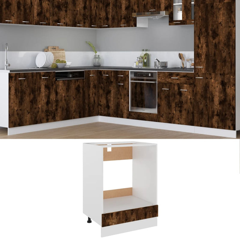 60X46X81,5 Cm Bewerkt Hout Kleurig Gerookt Eiken