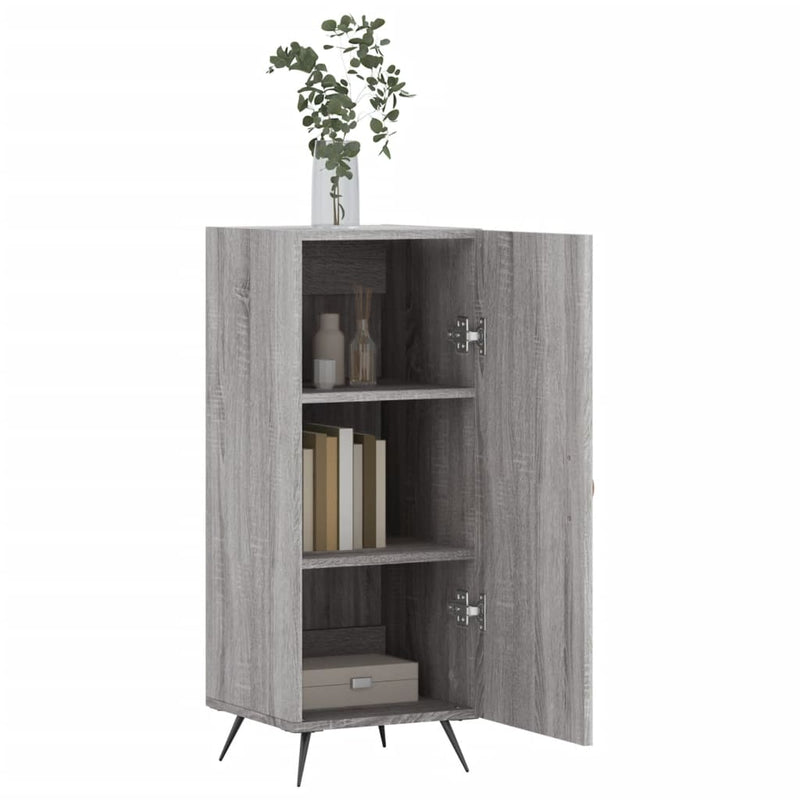 Dressoir 34,5X34X90 Cm Bewerkt Hout Eikenkleurig