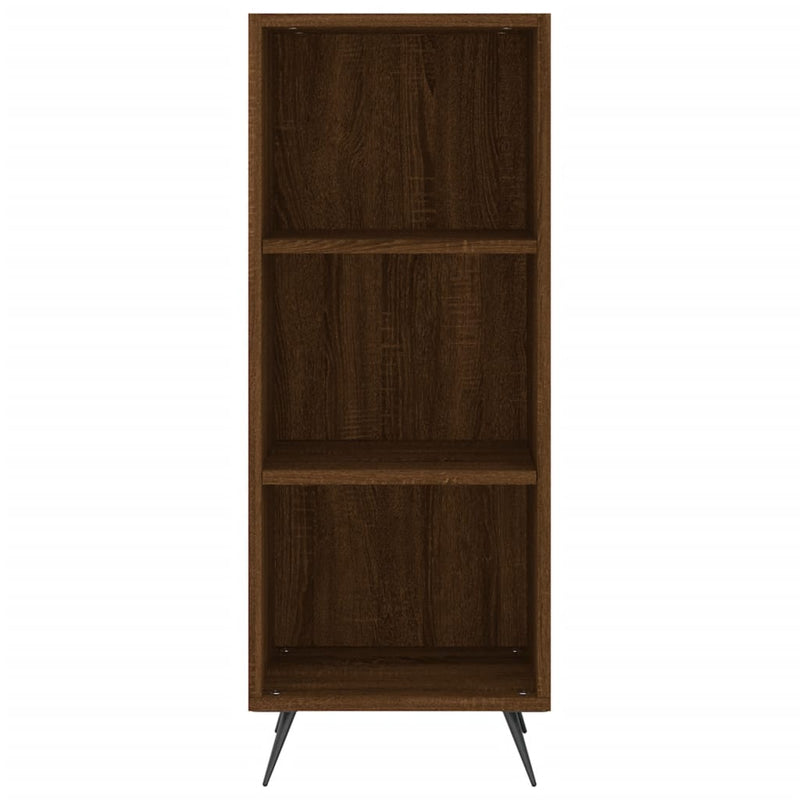 Schappenkast 34,5X32,5X90 Cm Bewerkt Hout Bruin Eikenkleur