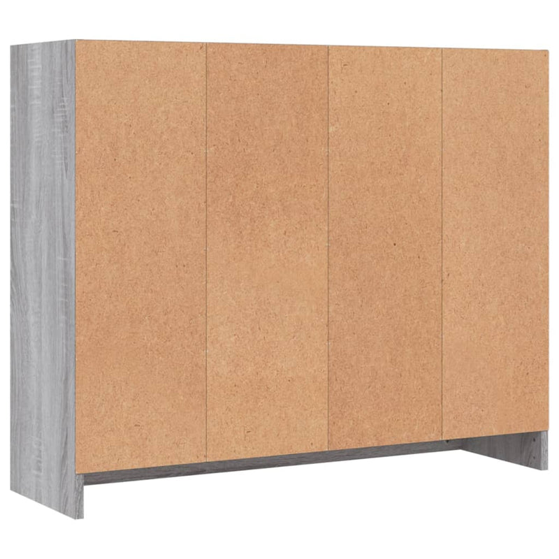 Dressoir 91X28X75 Cm Bewerkt Hout Eikenkleurig
