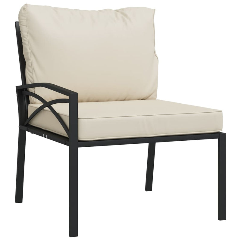 1 Loungeset Met Kussens Staal Kleurig