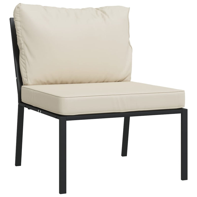 1 Loungeset Met Kussens Staal Kleurig