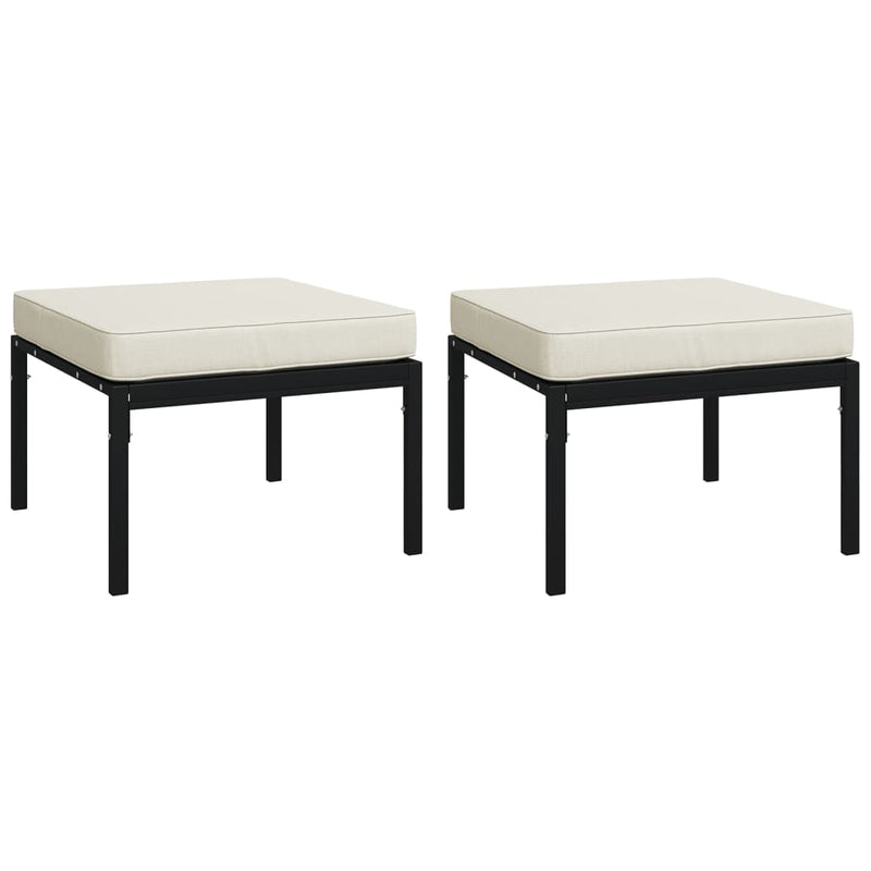 1 Loungeset Met Kussens Staal Kleurig