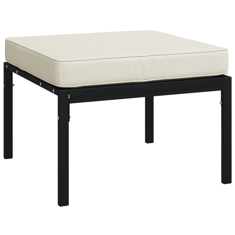 1 Loungeset Met Kussens Staal Kleurig