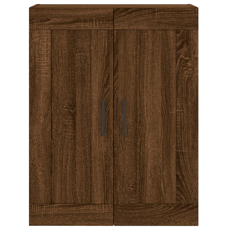 Wandkast 69,5X34X90 Cm Bewerkt Hout Bruin Eikenkleur