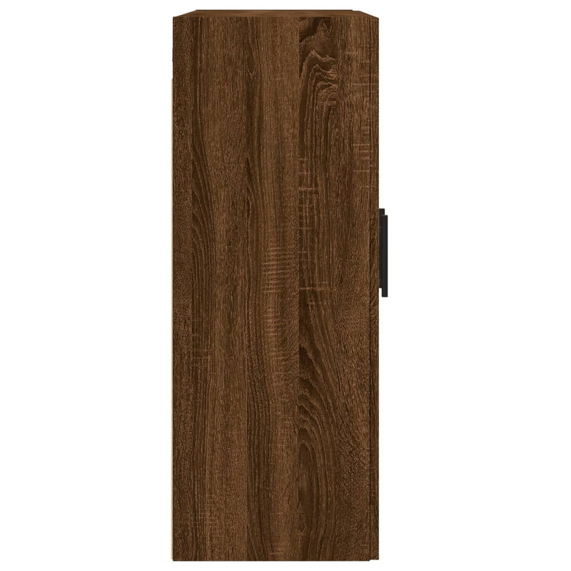 Wandkast 69,5X34X90 Cm Bewerkt Hout Bruin Eikenkleur