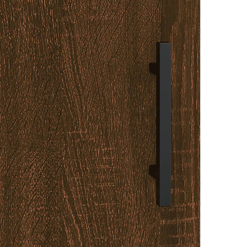 Wandkast 69,5X34X90 Cm Bewerkt Hout Bruin Eikenkleur