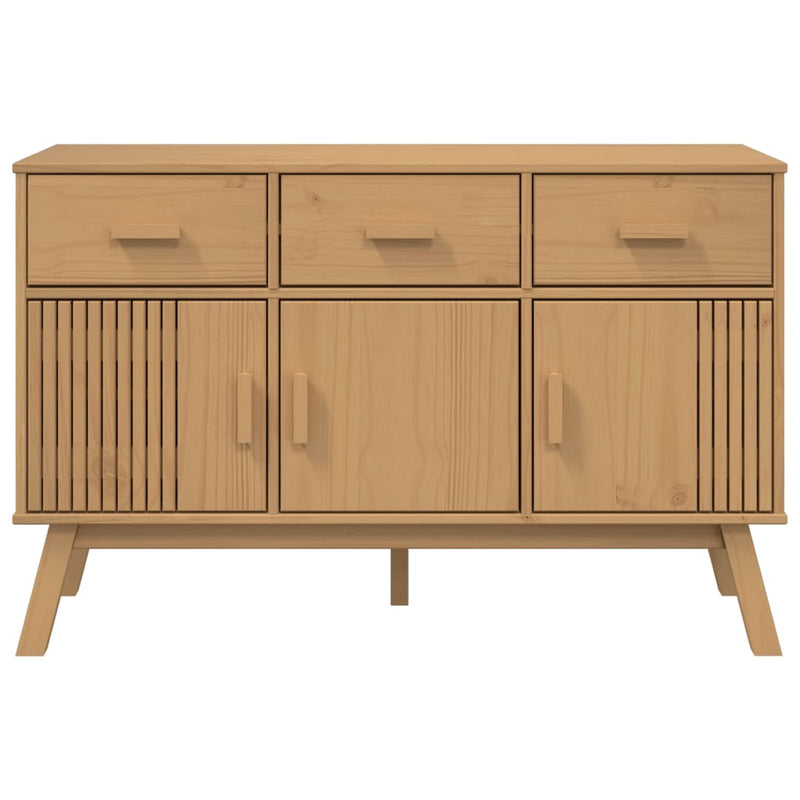 Dressoir Olden 114X43X73,5 Cm Massief Grenenhout Bruin