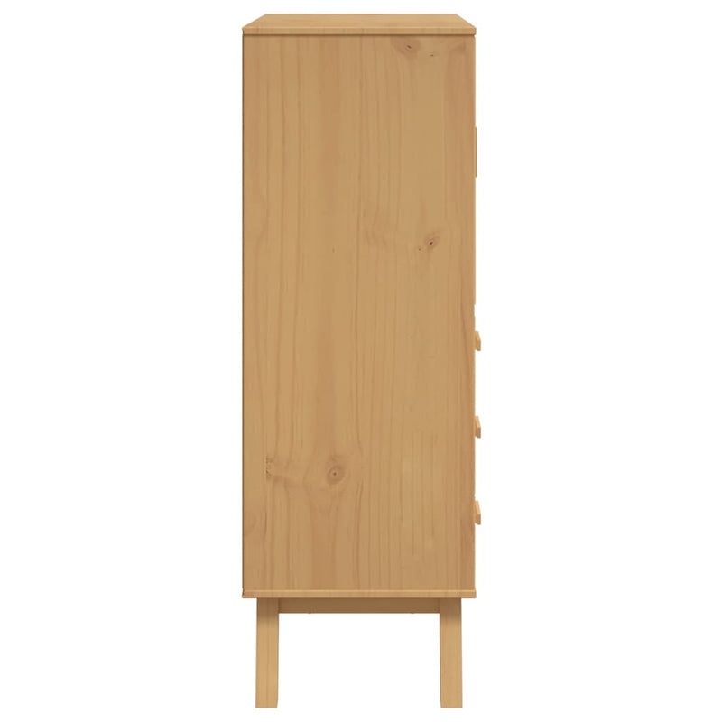 Hoge Kast Olden 85X43X125 Cm Massief Grenenhout
