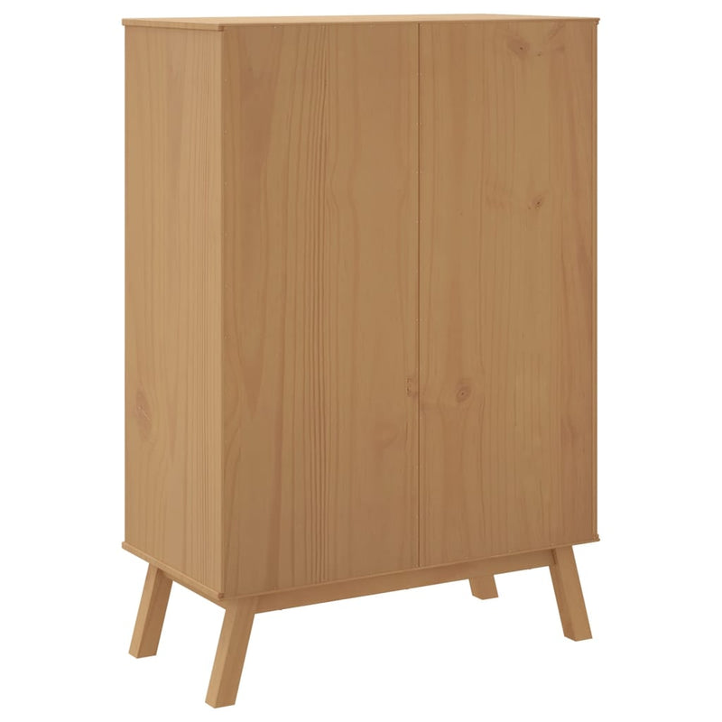 Hoge Kast Olden 85X43X125 Cm Massief Grenenhout