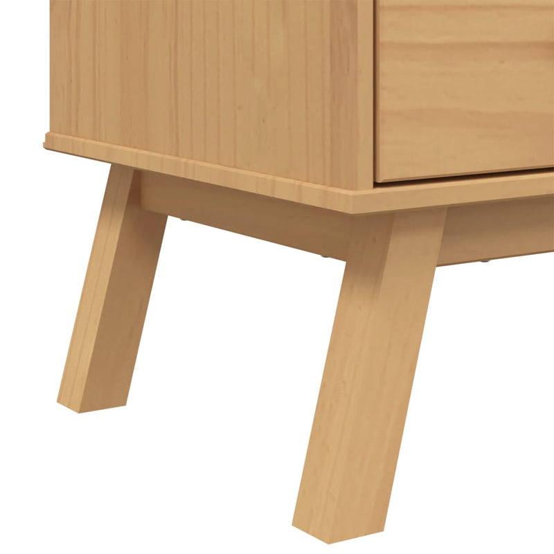 Hoge Kast Olden 85X43X125 Cm Massief Grenenhout