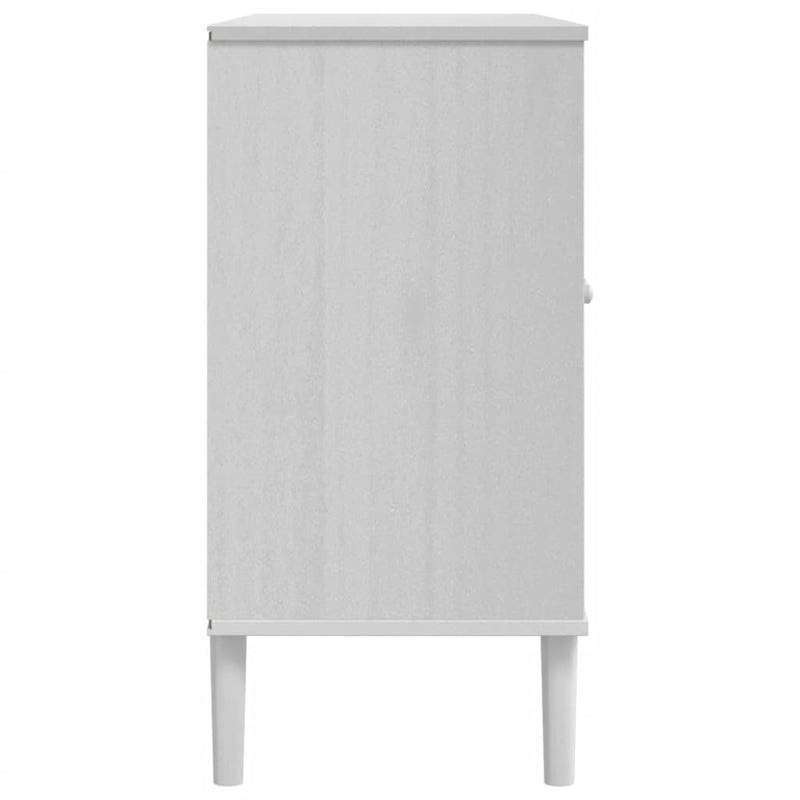 Dressoir Senja 112X40X80 Cm Rattan Look Massief Grenenhout