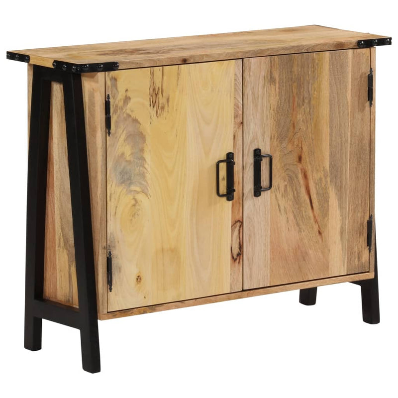 Dressoir 88X30X69 Cm Massief Mangohout Crème