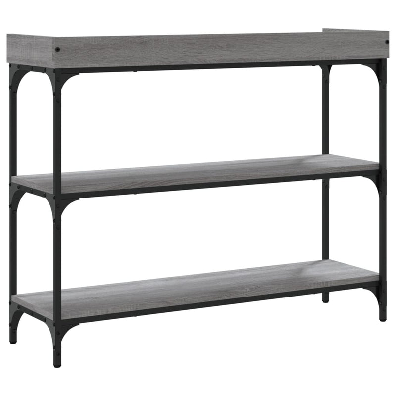 Wandtafel Met Schappen 100X30X80 Cm Grijs Sonoma Eikenkleurig